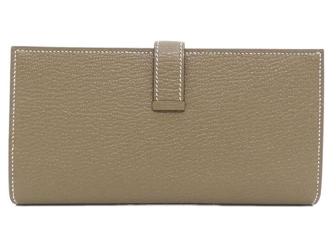 Hermès Hermes Bearn Soufflé Long Wallet Taupe - view 2
