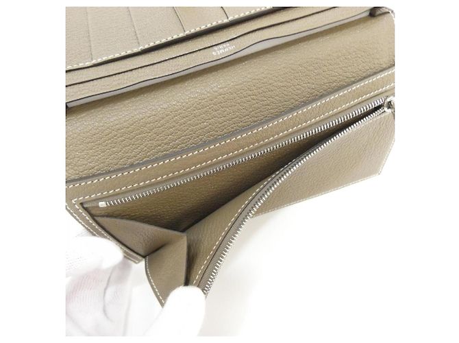 Hermès Hermes Bearn Soufflé Long Wallet Taupe - view 5