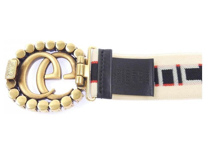 Gucci 499636 Standard Gürtel Schwarz Rot Beige - Ansicht 3