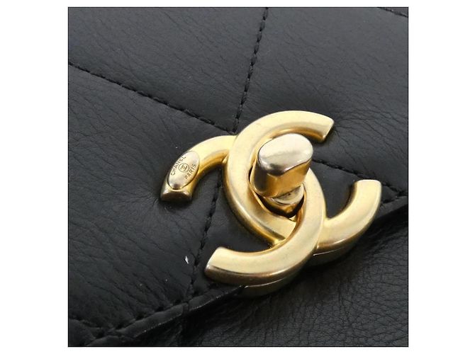 Borsa a tracolla Chanel AS2831 in pelle di vitello nera Nero - vista 4