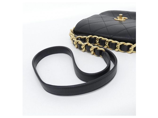 Borsa a tracolla Chanel AS2831 in pelle di vitello nera Nero - vista 5