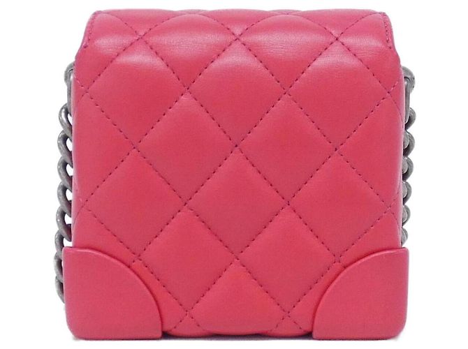 Borsa a tracolla in pelle rosa Chanel AS1348 - vista 2