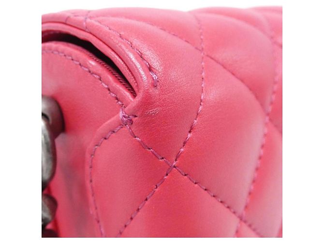 Borsa a tracolla in pelle rosa Chanel AS1348 - vista 4
