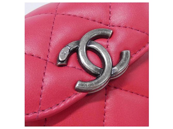 Borsa a tracolla in pelle rosa Chanel AS1348 - vista 5