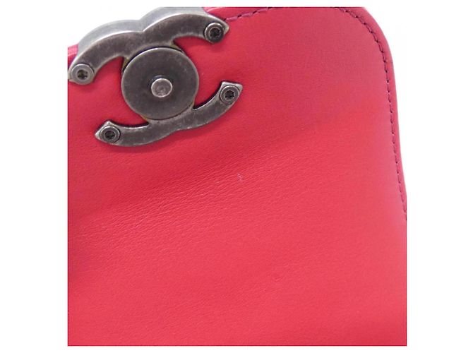 Borsa a tracolla in pelle rosa Chanel AS1348 - vista 8