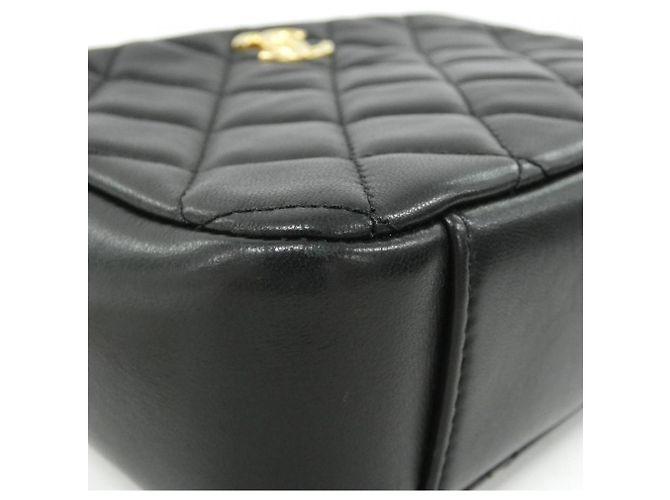 Borsa a tracolla Chanel AS3258 in pelle di agnello nera Nero - vista 3
