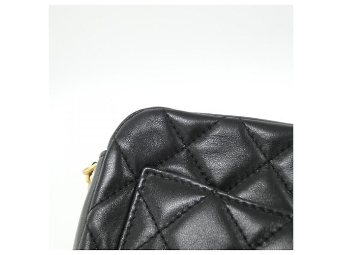 Borsa a tracolla Chanel AS3258 in pelle di agnello nera Nero - vista 4