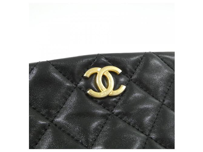 Borsa a tracolla Chanel AS3258 in pelle di agnello nera Nero - vista 5