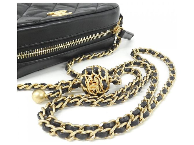 Borsa a tracolla Chanel AS3258 in pelle di agnello nera Nero - vista 6