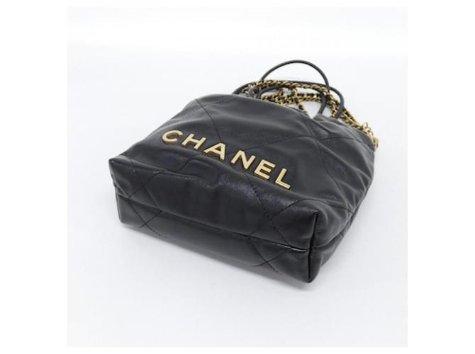 Mini borsa Chanel 22 Line Nero - vista 3