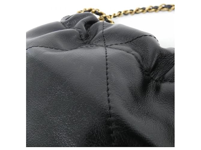 Mini borsa Chanel 22 Line Nero - vista 4