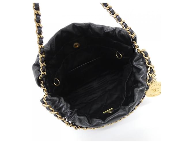 Mini borsa Chanel 22 Line Nero - vista 7