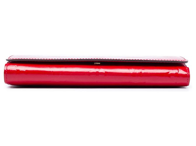 Portafoglio con catena Louis Vuitton Monogram Vernis Rosso - vista 3