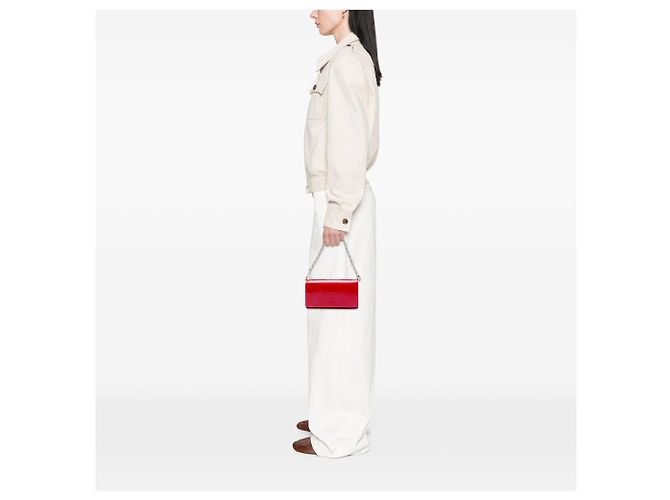 Portafoglio con catena Louis Vuitton Monogram Vernis Rosso - vista 5