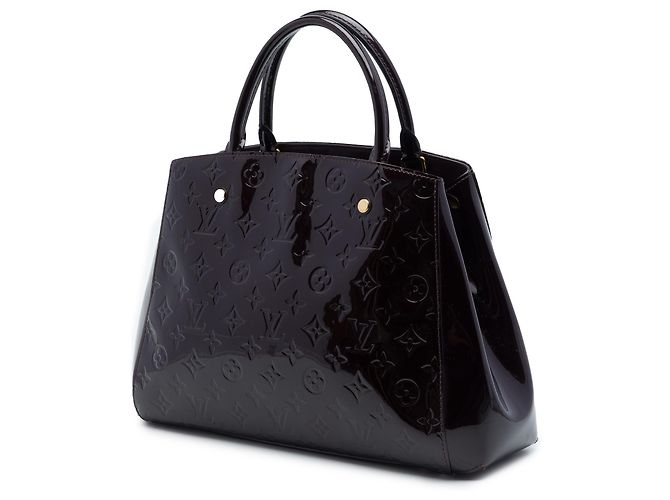 Louis Vuitton Purple Monogram Vernis Montaigne MM Porpora - vista 2