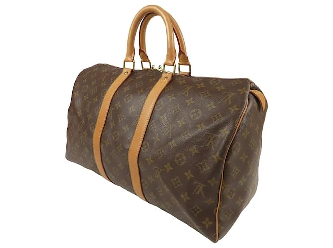Louis Vuitton Marrone Monogram Keepall 45 - vista 2