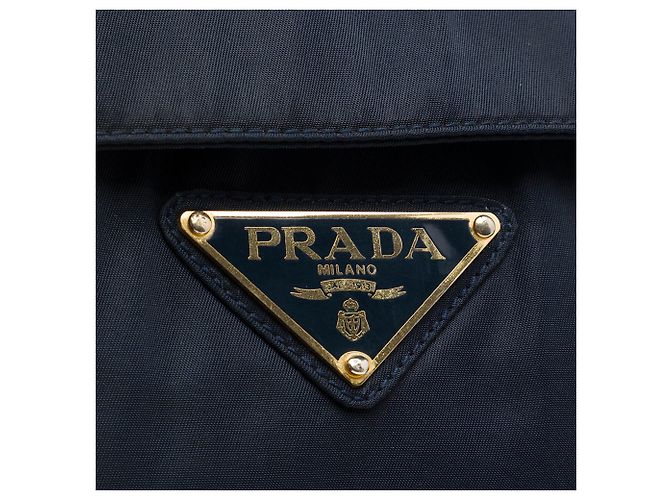 Borsa Prada Black Tessuto Metal Top Handle Nero - vista 5