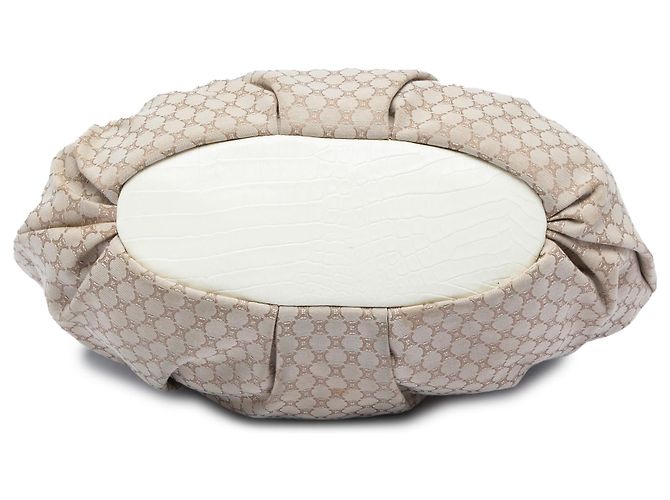 Céline Borsa a tracolla Celine in tela Macadam beige - vista 3