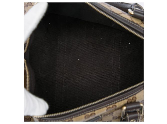 Borsa Boston Gucci Beige Medium GG Crystal Joy - vista 4