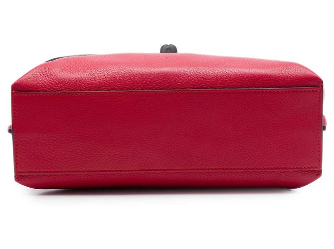 Borsa Gucci Red Small Calfskin Bamboo Daily Rosso - vista 3
