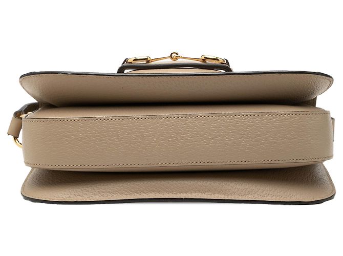Borsa a tracolla Gucci Beige Medium GG Supreme Horsebit 1955 - vista 3