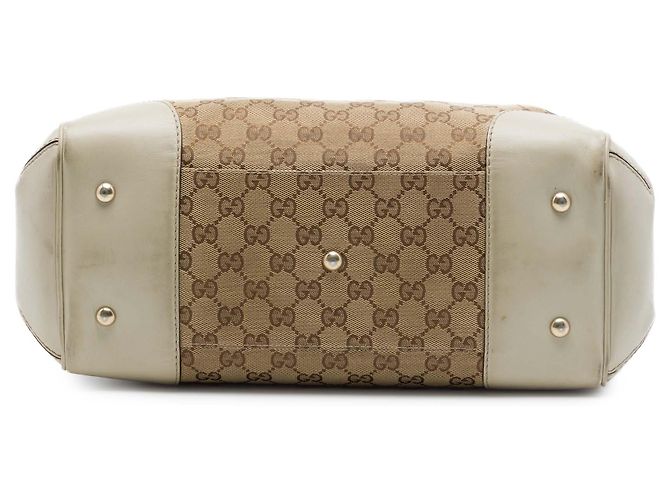 Gucci Mayfair Tote aus beigem GG Canvas - Ansicht 3