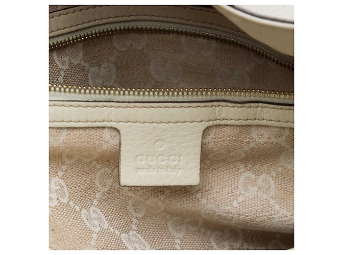 Borsa Diana in pelle di vitello bianca con manico in bambù Gucci Bianco - vista 5