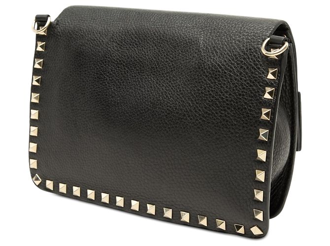 Borsa a tracolla Valentino Rockstud in pelle di vitello a grana piccola nera Nero - vista 2