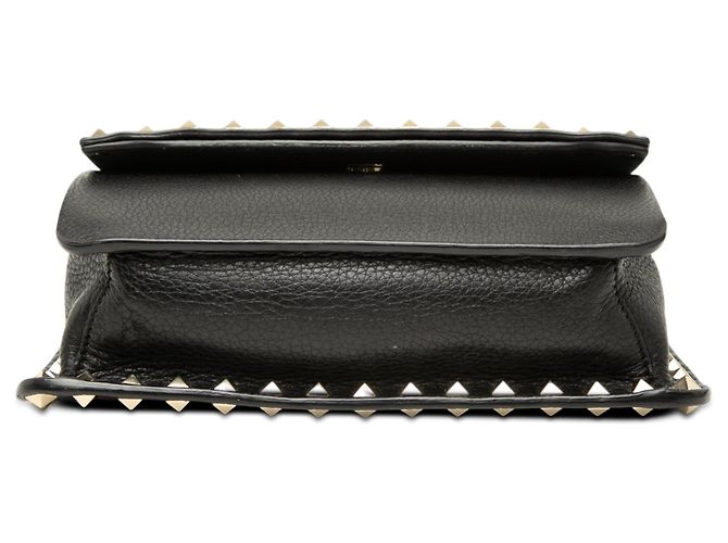 Borsa a tracolla Valentino Rockstud in pelle di vitello a grana piccola nera Nero - vista 3