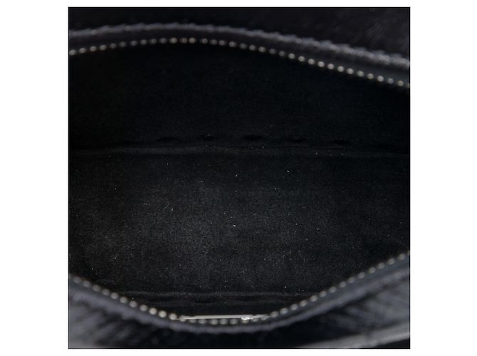 Borsa a tracolla Valentino Black Textured Leather Rolling Rockstud Nero - vista 4