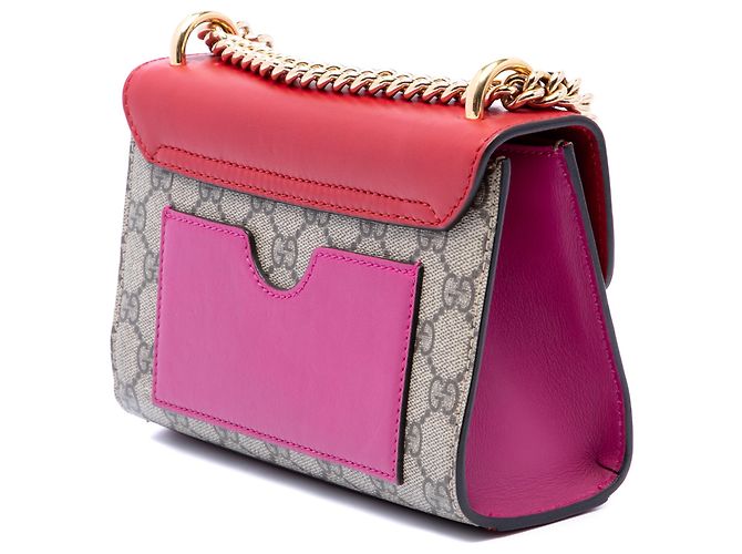Gucci Beige Small GG Supreme Padlock Crossbody - vista 2