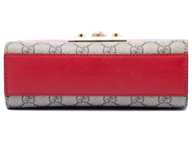 Gucci Beige Small GG Supreme Padlock Crossbody - vista 3