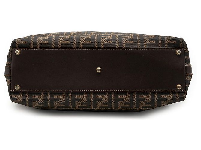 Fendi Tote aus braunem Zucca-Canvas - Ansicht 3