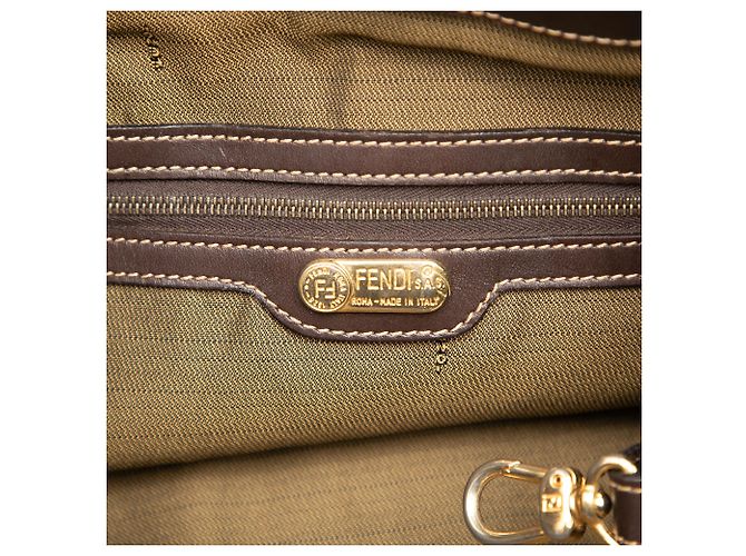 Fendi Tote aus braunem Zucca-Canvas - Ansicht 5