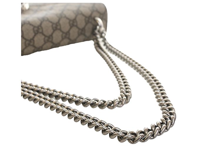 Borsa a Spalla Gucci Beige Medium GG Supreme Dionysus - vista 11
