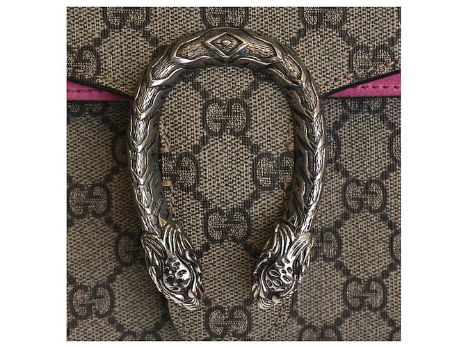 Borsa a Spalla Gucci Beige Medium GG Supreme Dionysus - vista 14