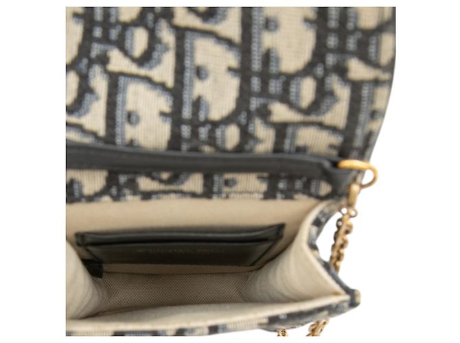 Pochette Verticale Saddle in Tela Oblique Blu Dior Blu navy - vista 4