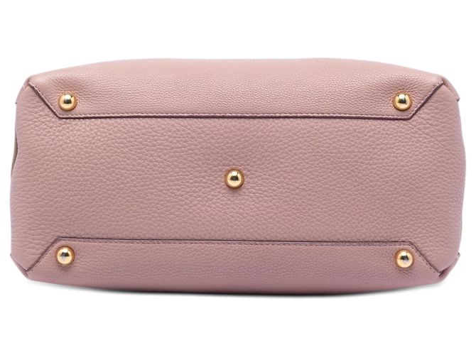 Borsa a tracolla Burberry Pink Medium in pelle di vitello e House Check Rosa - vista 3