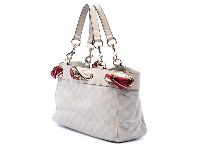 Gucci Guccissima Positano Tote in Weiß, Größe Medium - Ansicht 2