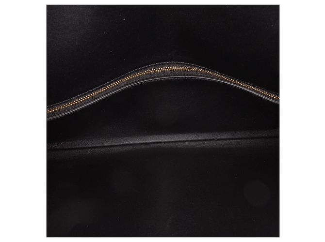 Céline Clutch Celine in pelle nera con logo asimmetrico Nero - vista 4