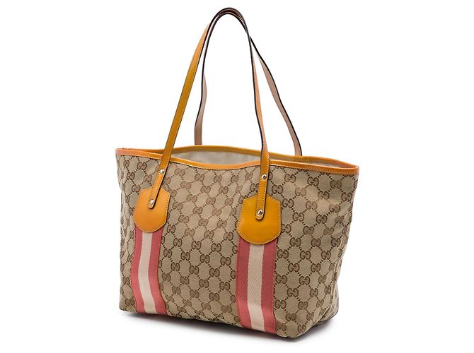 Gucci Beige GG Canvas Web Jolie Tote - Ansicht 2