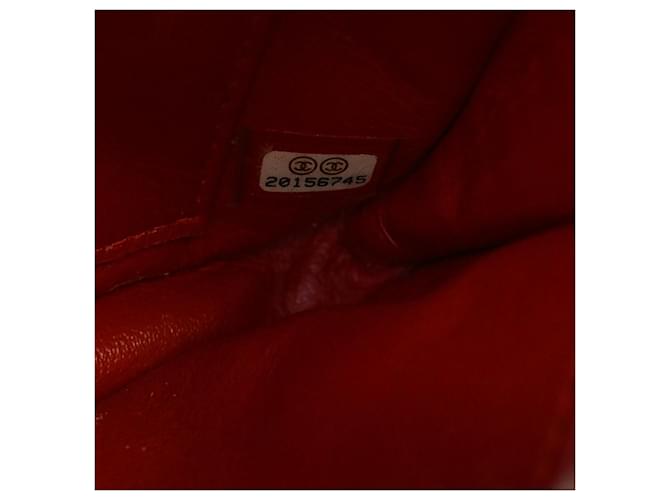 Chanel Red Extra Mini Rectangular Classic Lambskin Single Flap Rosso Bordò - vista 10