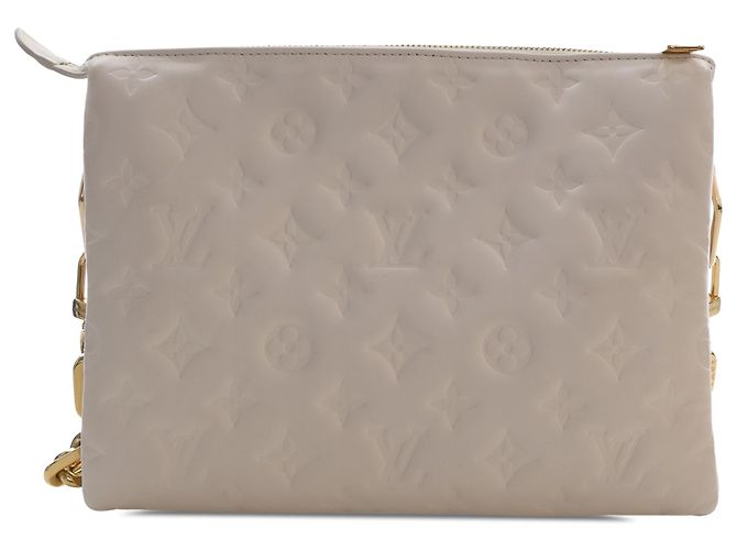 Louis Vuitton Coussin PM in pelle di agnello con monogramma in rilievo bianco - vista 2