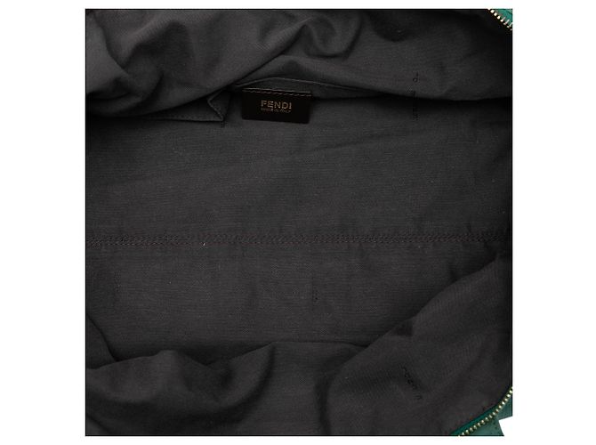 Fendi Green Medium FF Nubuck Chains Tote Grün - Ansicht 4
