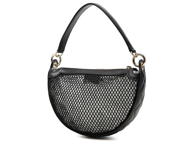 Hobo Chanel Black CC Mesh e Lambskin Lucido Trapuntato con Catena Nero - vista 2