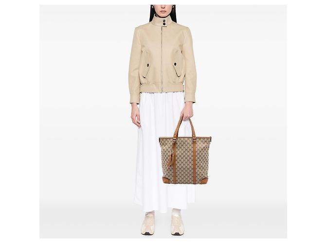 Gucci Marrakech Tote aus beigem GG-Canvas - Ansicht 5