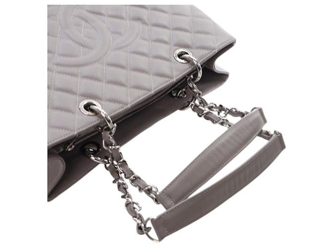 Chanel Grand Shopping Tote in Grau Caviar Braun - Ansicht 12