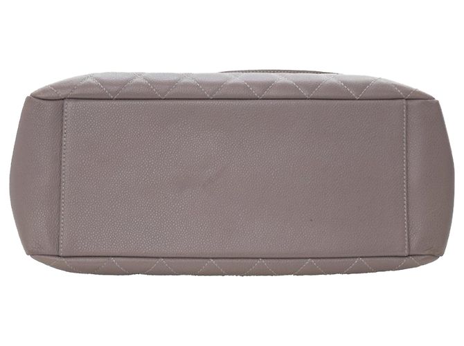 Chanel Grand Shopping Tote in Grau Caviar Braun - Ansicht 3