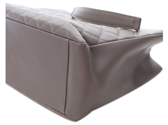 Chanel Grand Shopping Tote in Grau Caviar Braun - Ansicht 7