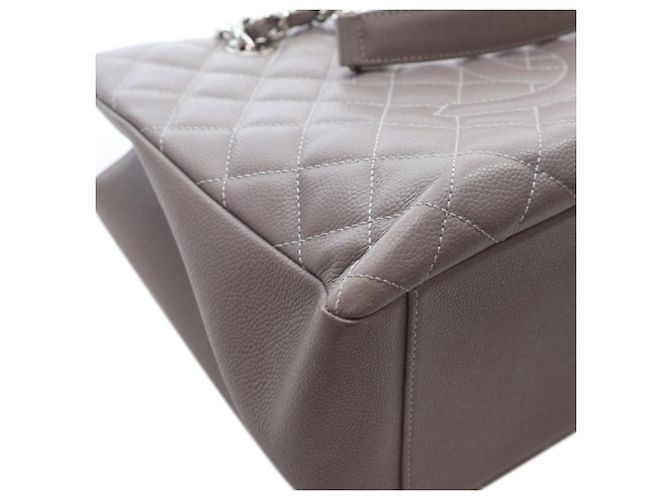 Chanel Grand Shopping Tote in Grau Caviar Braun - Ansicht 8